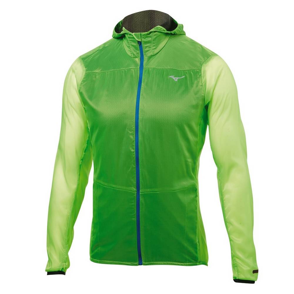 Mizuno Breath Thermo Hoody Férfi Jacke Zöld LOF208513